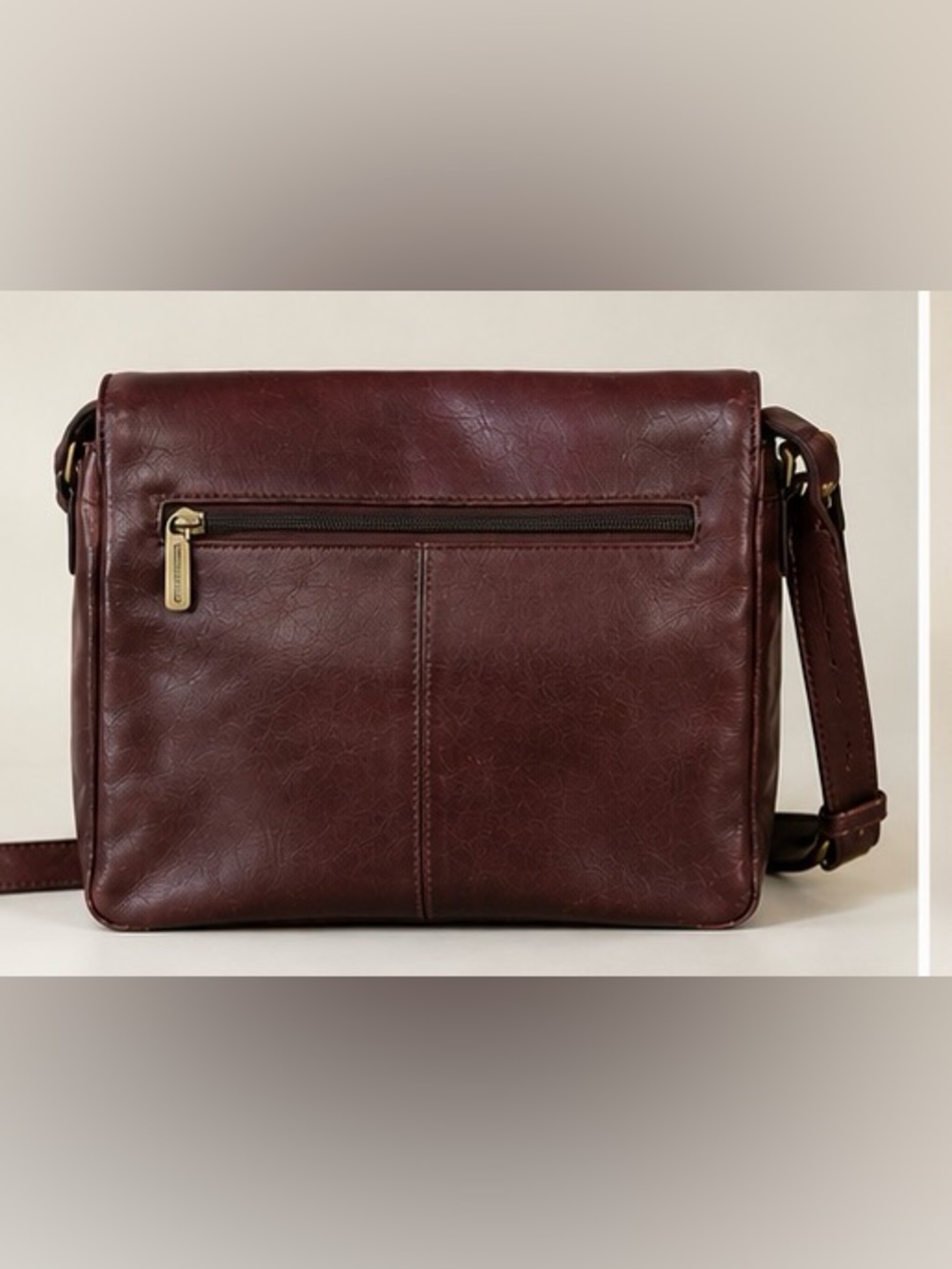 Vintage WITTCHEN Burgundy Leather Messenger Crossbody Bag Medium Genuine Leather - Picture 8 of 13